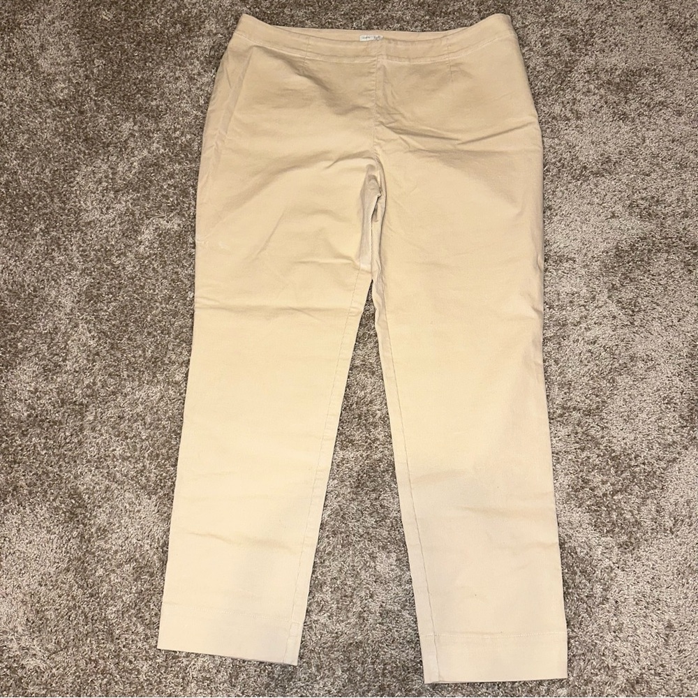 Tan Corduroy Pants, Size 18